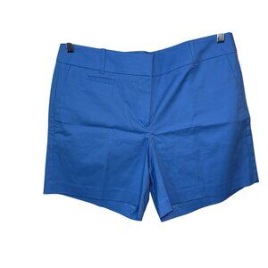 Ann Taylor Womens Blue Devin Fit Chino Shorts Size 12